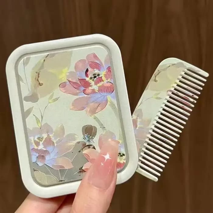 Miroir de maquillage pliant Lotus créatif