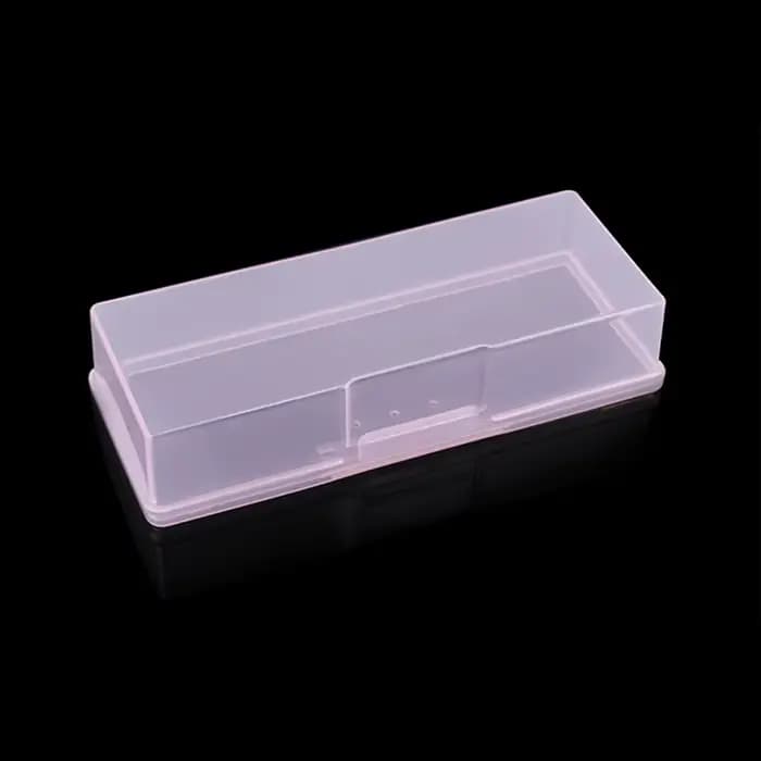 Boîte de rangement rectangulaire en plastique Transparent pour Nail Art, 1 pièce, boîte de rangement