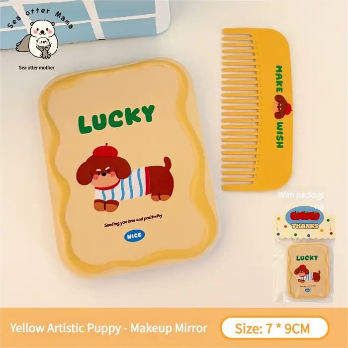 Petit miroir mignon, mini miroir de maquillage portable pour fille
