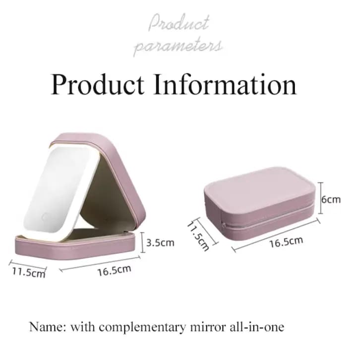 Boîte de rangement de maquillage miroir LED