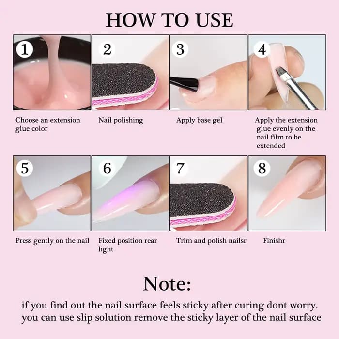 Vernis d'extension d'ongles en Gel acrylique Semi-Permanent UV/LED, grande capacité, adapté au Desig