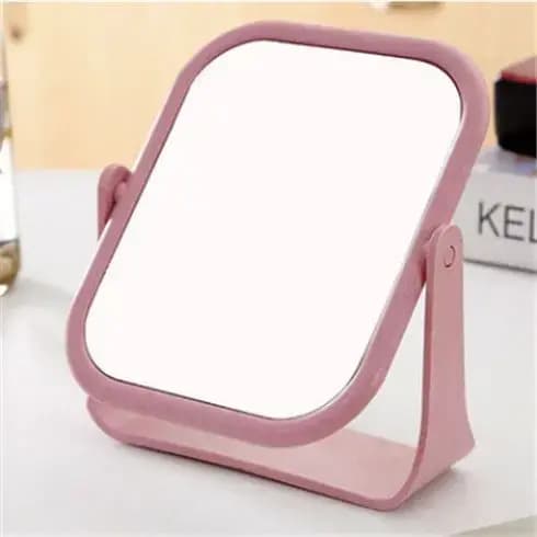 Miroir de maquillage de style européen, minimaliste, double face, haute définition, avec rotation, pour bureau et dortoir