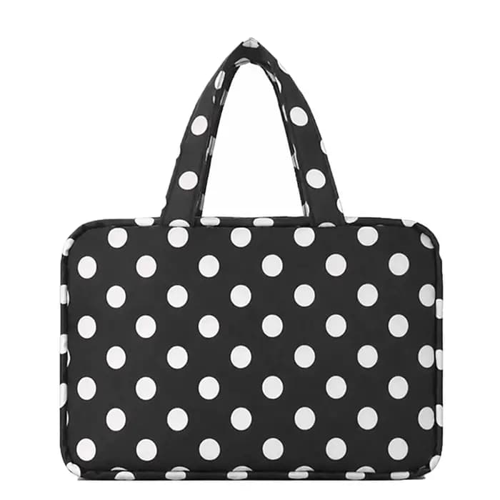 Sacs de toilette pliables à pois