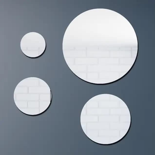 Mini Miroir Autocollant Mural Rond en Acrylique