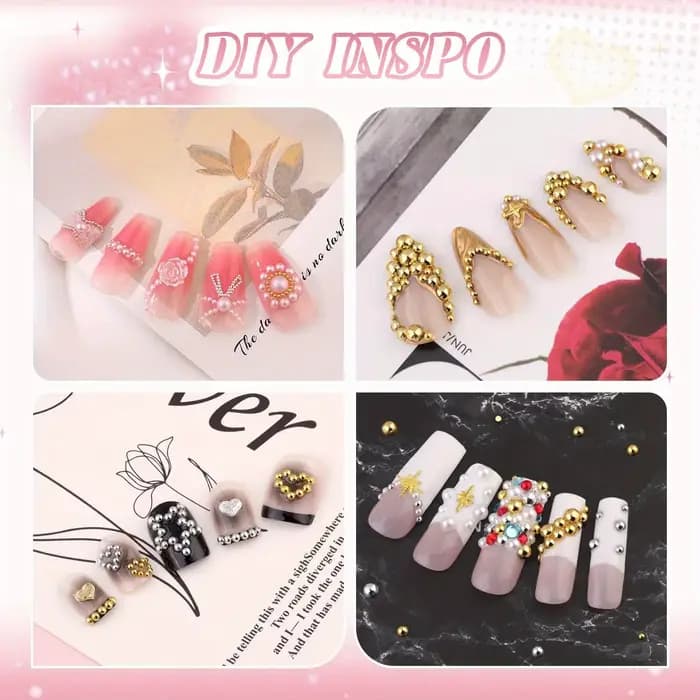 Perles plates en alliage pour ongles, accessoires de décoration, demi-perles, pièces de bijoux pour