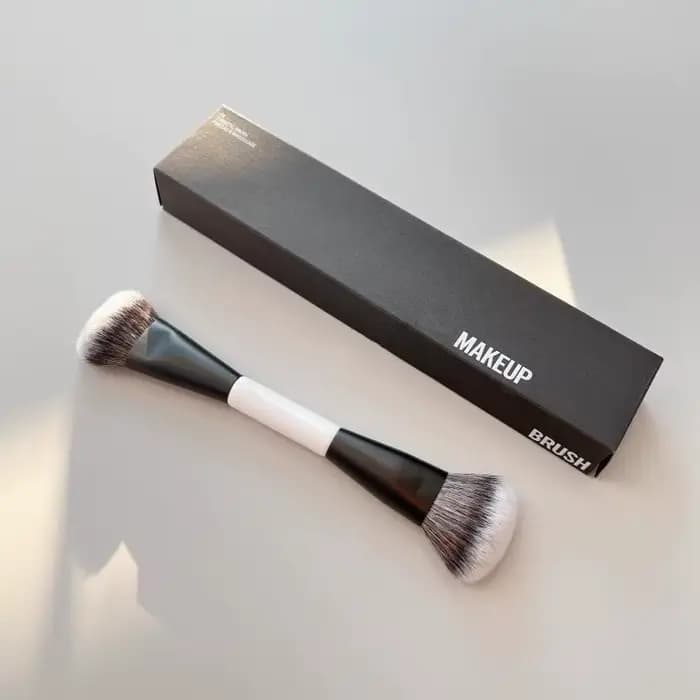 F4 pinceau de maquillage à double extrémité pour fond de teint poudre pour le visage Blush Contour-outil cosmétique