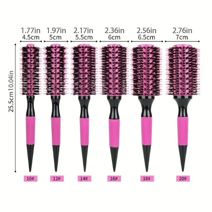 6 pièces/rose tube d'aluminium rouleau peigne ensemble boucle intérieure poire chaude