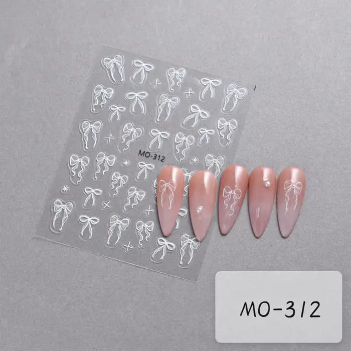 Autocollants pour ongles à nœud papillon