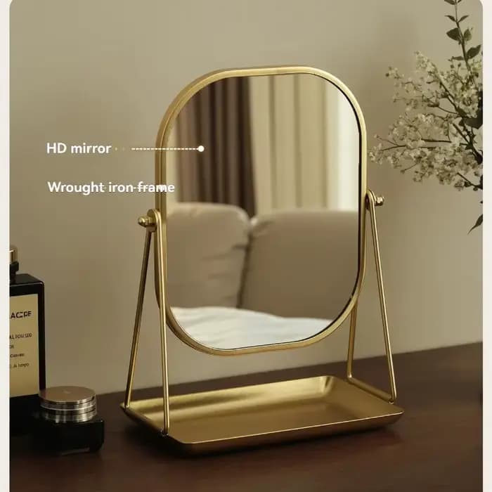 Miroir de maquillage rotatif