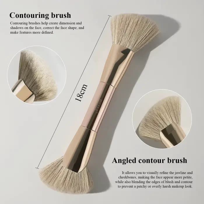 Pinceau de maquillage double embout BEILI Major Sculpture pour sculpter le visage