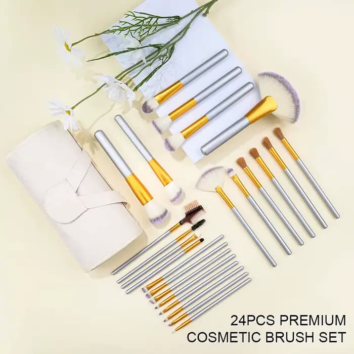 Wars DER-Ensemble de pinceaux de maquillage synthétiques de qualité supérieure, manche en bois, fard