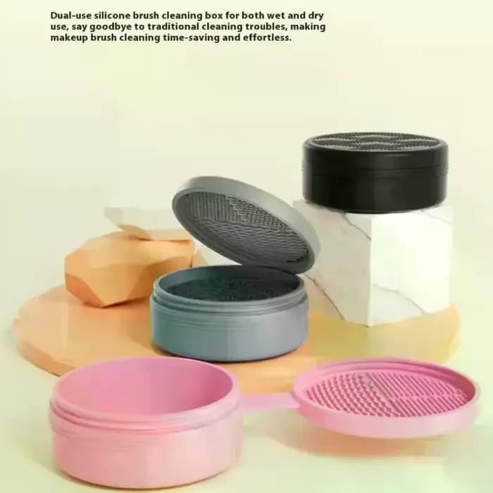 Boîte de nettoyage rapide pour pinceaux de maquillage