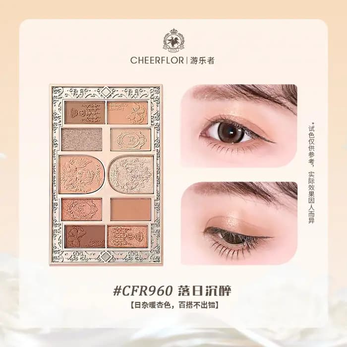 Cheerflor 10 couleurs fard à paupières Palette poudre mat miroitant paillettes naturel nu ton Fine Flash longue durée