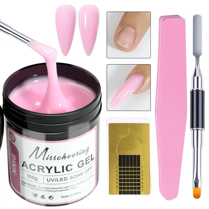 Vernis d'extension d'ongles en Gel acrylique Semi-Permanent UV/LED