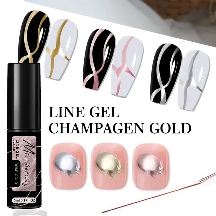 Vernis à ongles Gel à revêtement métallique or argent, effet métallique miroir chromé, Super lumineu
