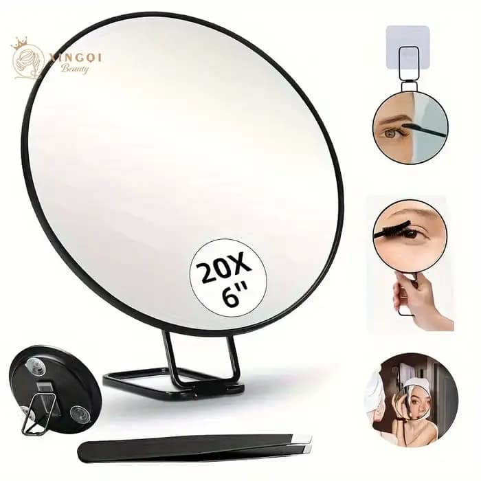 Miroir de maquillage rond de 6 pouces grossissant 10x 20x 30x fois avec ventouses pour miroir de sal
