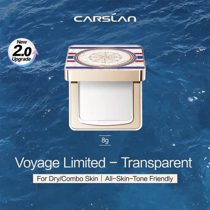 CARSLAN Voyages Limited Black Magnet Soft Focus Pressed Powder Waterproof 24H Longlasting Oil Control Translucent Settin