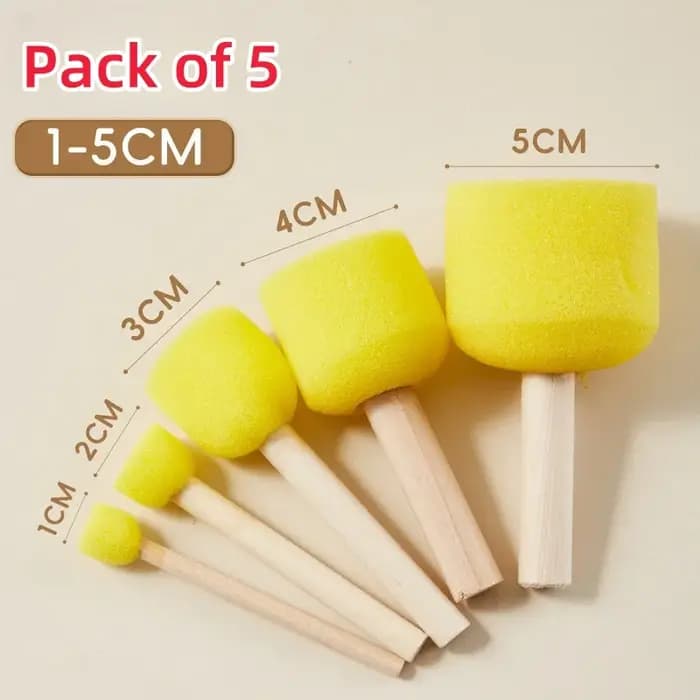 Brosse ronde en éponge de peinture en forme de champignon