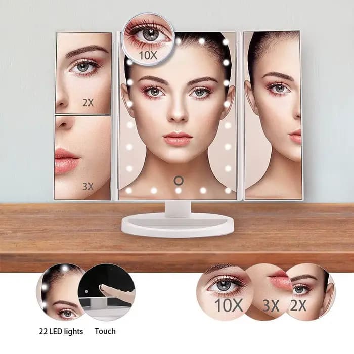 Miroir de maquillage LED 1X 2X 3X 10X