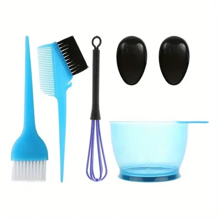 Ensemble de bols de brosse de embaupour cheveux avec bouchons d'oreille