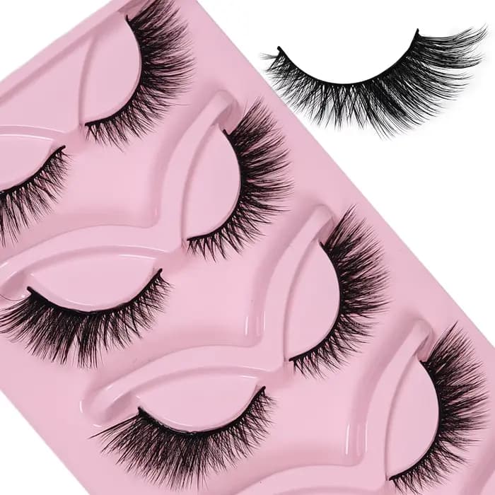 5 paires de cils oeil de chat faux cils vaporeux Extensions de cils oeil de chat moelleux faux cils