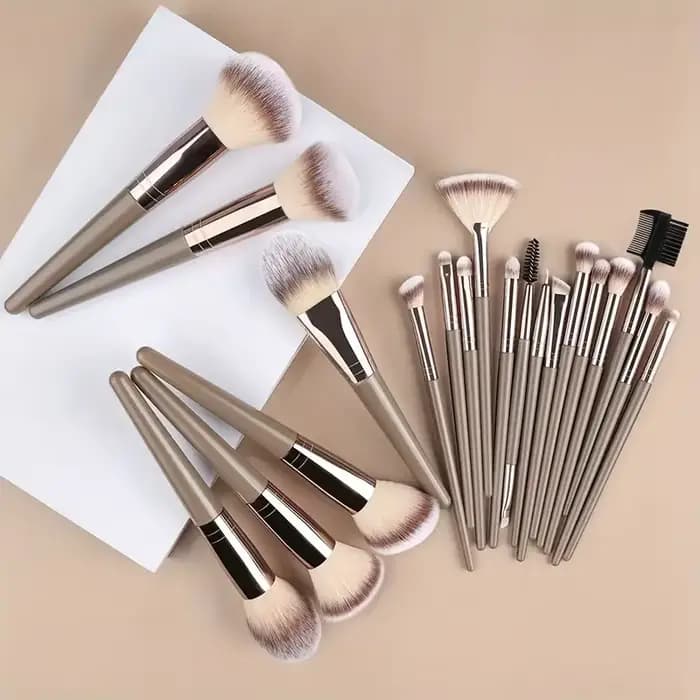Ensemble professionnel de 3 à 20 pinceaux de maquillage doux et moelleux pour fond de teint