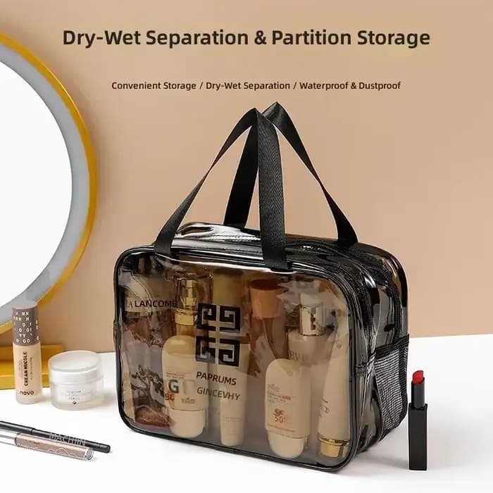 Trousse de Toilette Double Couche Imperméable pour Voyage