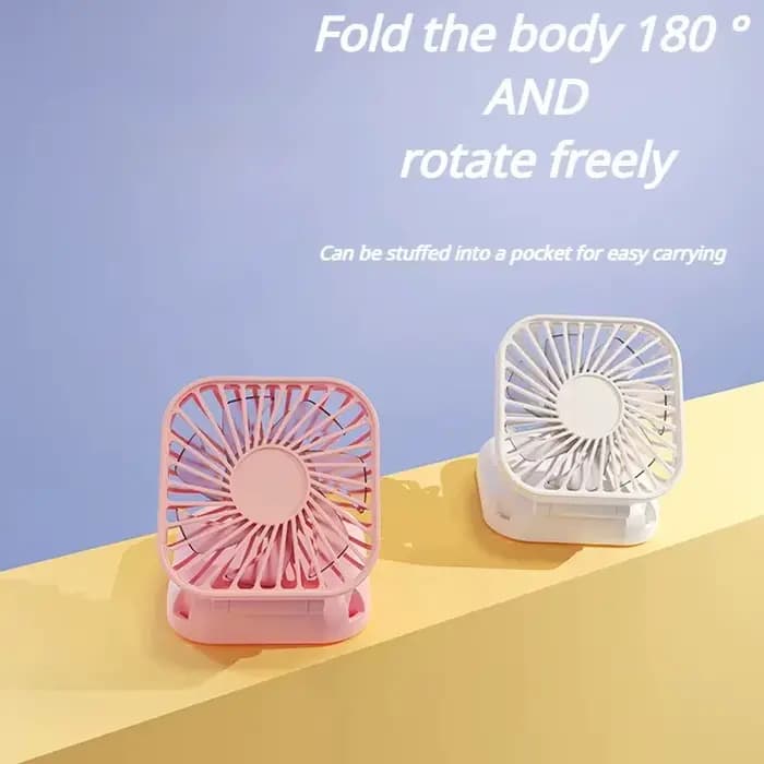NOUVEAU Mini ventilateur portable élégant avec miroir de maquillage intégré