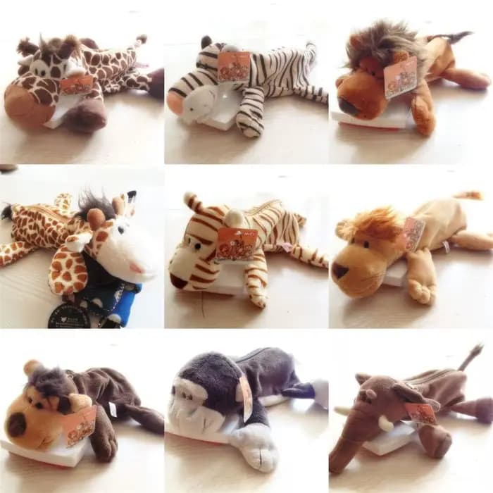 Trousse à crayons Kawaii Animal de la forêt en peluche mignonne