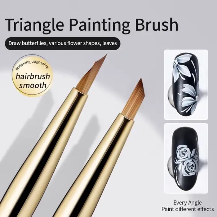 Pinceau de peinture triangulaire pour ongles, 1 pièce, pinceaux pour Nail Art, lignes françaises, ra