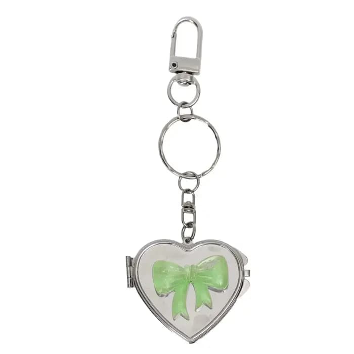 Pendentif Miroir Coréen Double Face, Style Ins, Porte-clés à Suspendre au Sac, Miroir Cosmétique ave