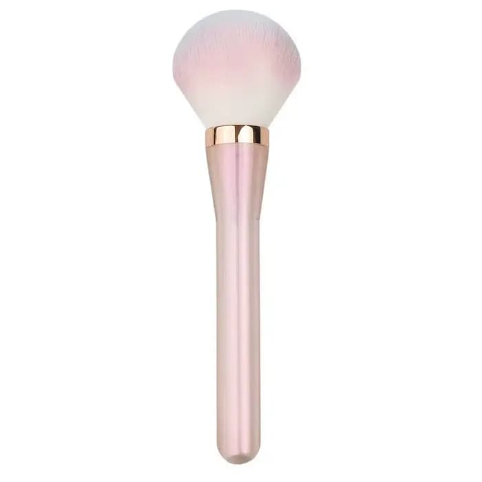 Brosse de maquillage rose irisée