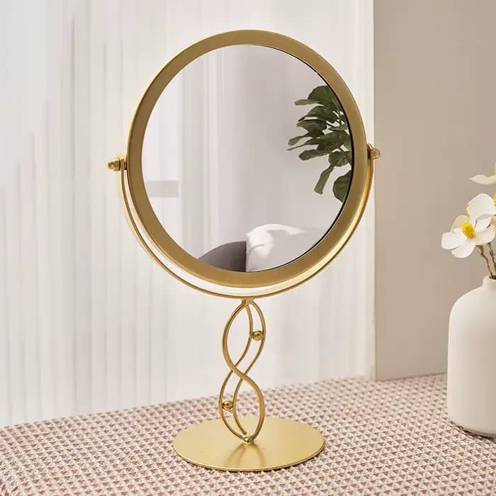360 ° Miroir de maquillage de bureau rotatif