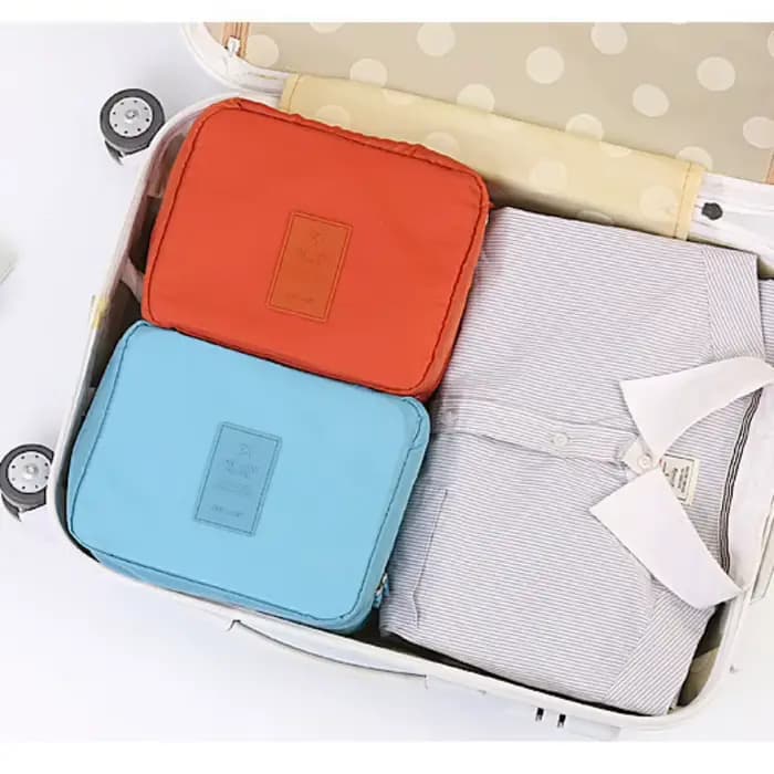 Trousse de maquillage de voyage portable pour femmes, trousse cosmétique multifonctionnelle, étuis de maquillage étanches, trousse de toilette à plusieurs compartiments
