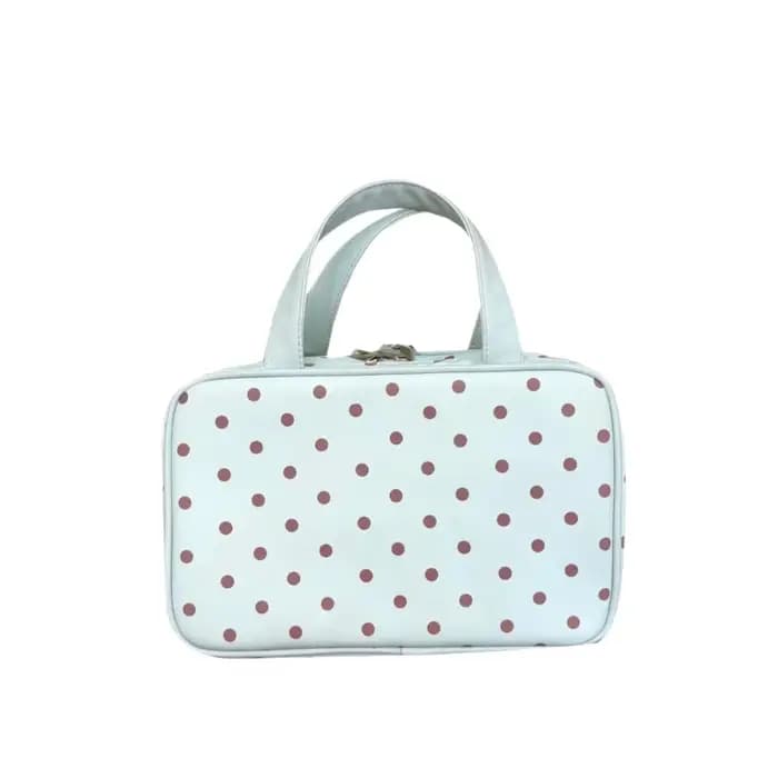 Trousse de toilette de voyage portable à pois