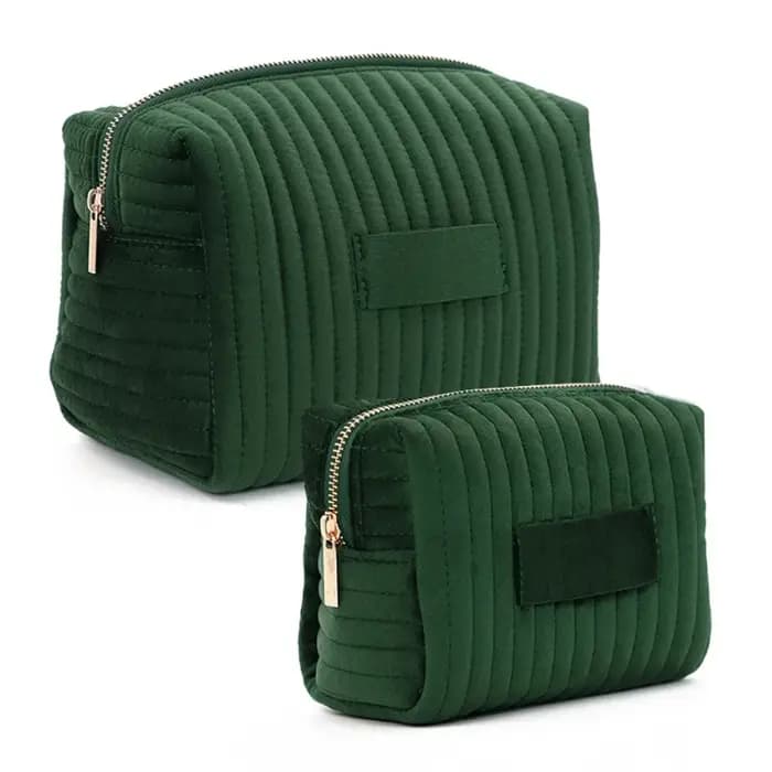 Grande trousse de maquillage en velours grande capacité
