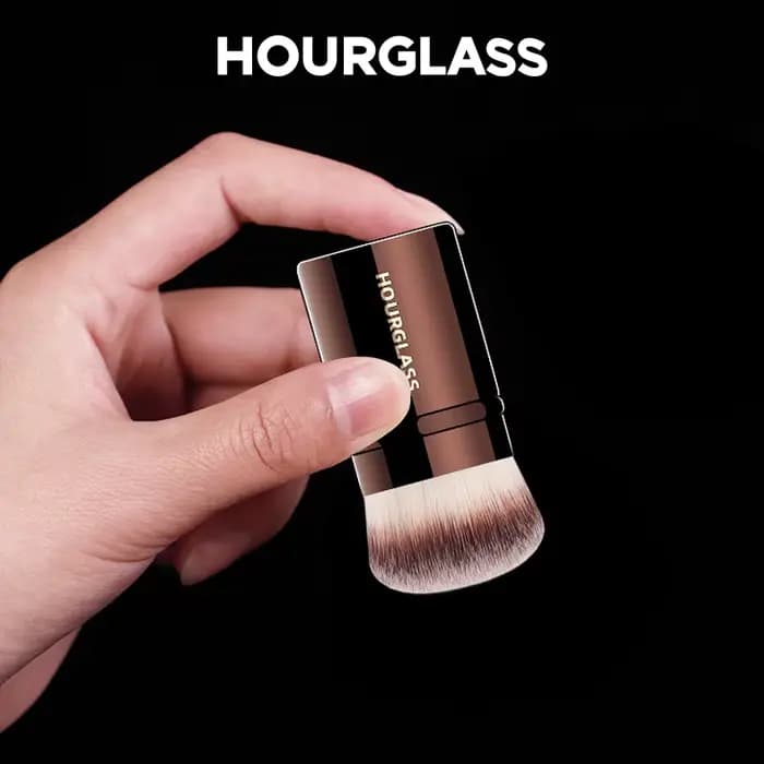 Pinceau de maquillage professionnel rétractable 3-en-1 multifonction pour fond de teint