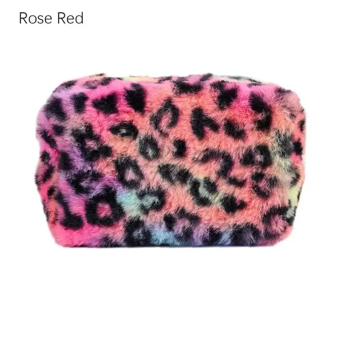 Trousse de maquillage à imprimé léopard à la mode