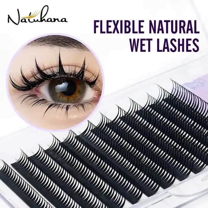 NATUHANA nouveau 0.07mm Extension de cils humides Manga vaporeux Cosplay Type pointes Extensions de