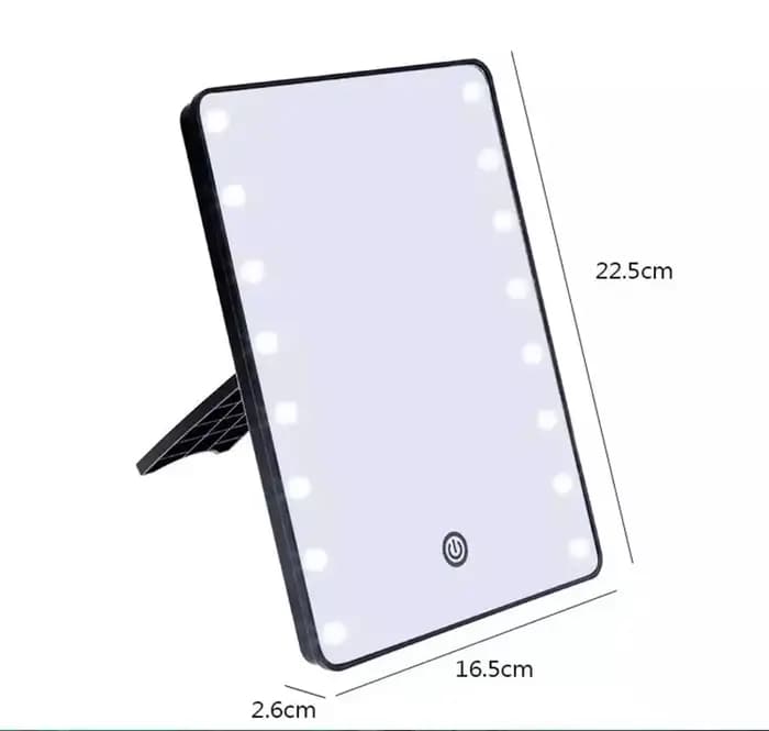 Miroir de maquillage à 16 LED avec lumière tactile réglable