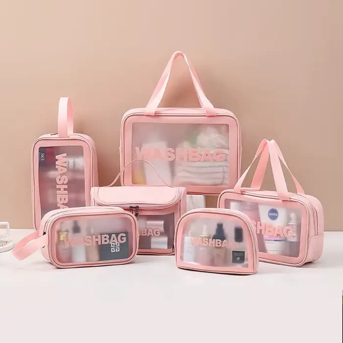 Nouveau ensemble de trousse de maquillage transparente