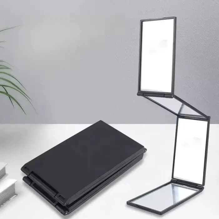 Nouveau miroir de maquillage compact pliable à quatre faces multi-angles