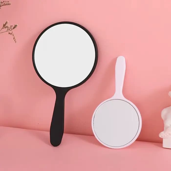 Miroir de maquillage créatif à main avec poignée