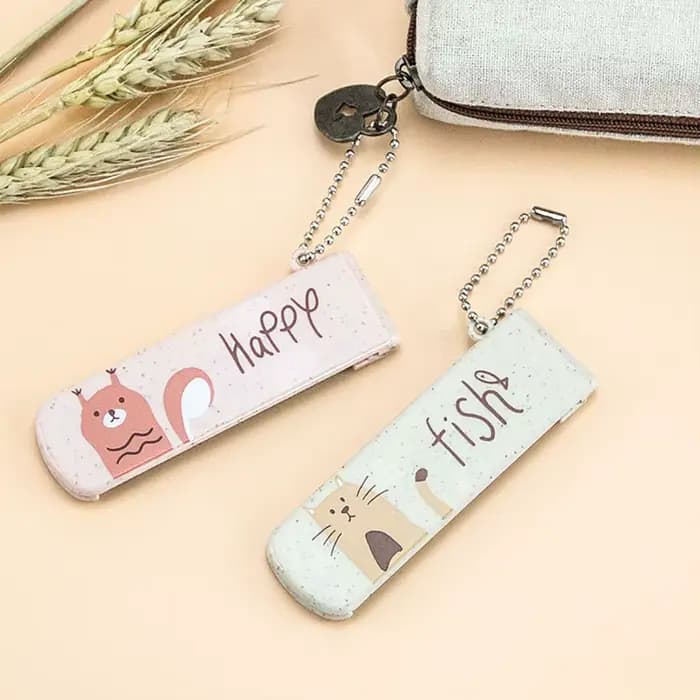 Petit miroir peigne ensemble couleur mode Portable pli maquillage