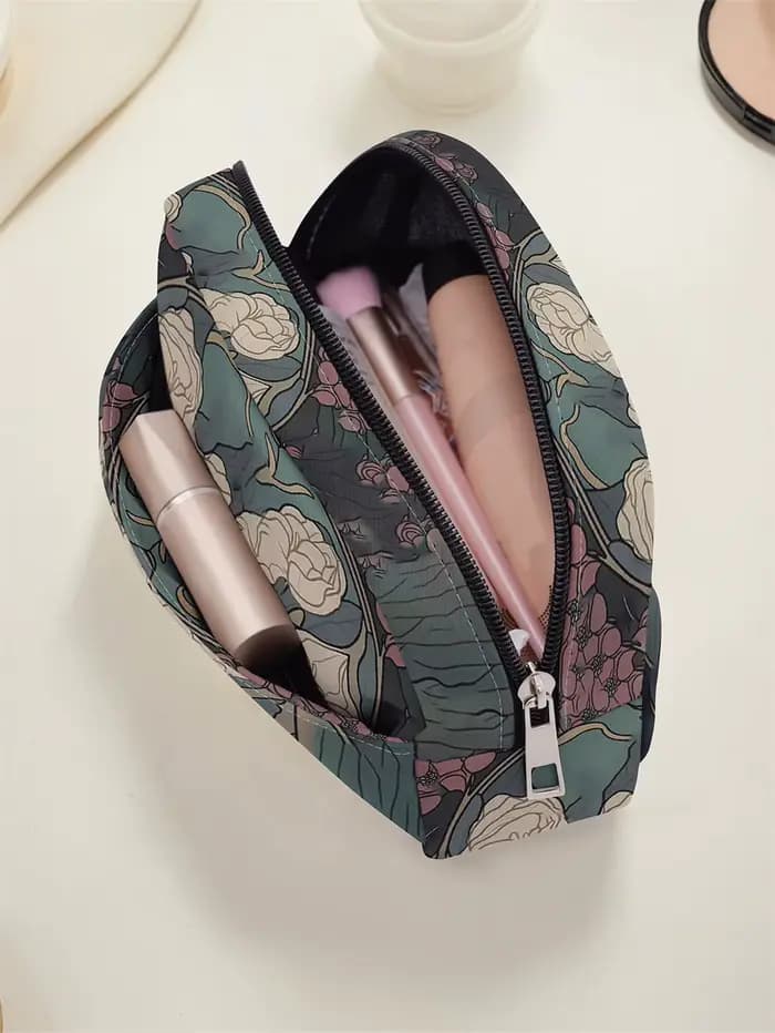 Trousse de maquillage imprimée à motif de chat mignon
