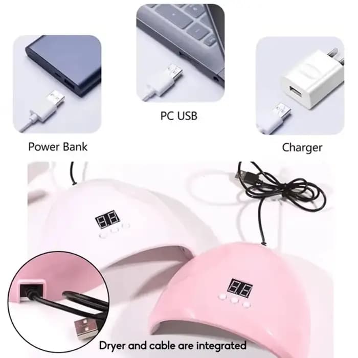 Machine de photothérapie des ongles USB lampe à ongles 12 LED UV polymérisation de la lumière 36W ve