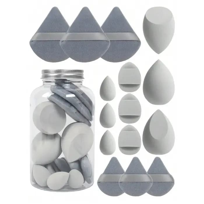 12/15 pièces éponge de maquillage bouffée cosmétique fond de teint éponges mélangeur beauté oeuf poudre bouffées femmes
