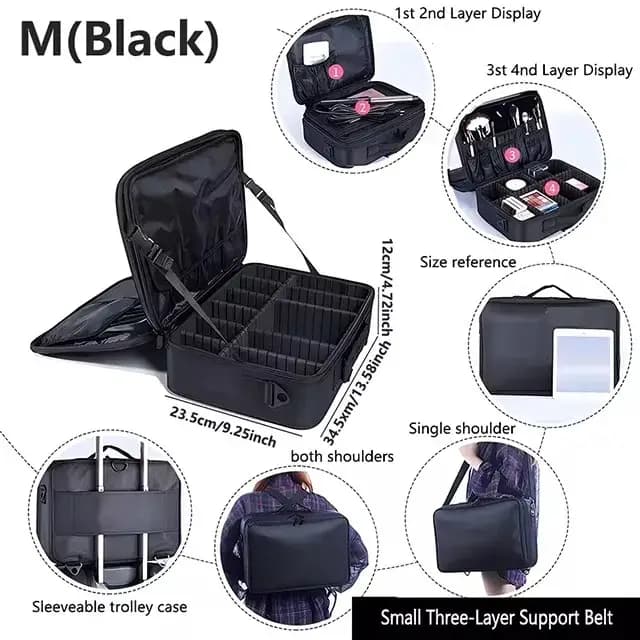 Nouveau Oxford trousse de maquillage pour femmes professionnel grande capacité voyage