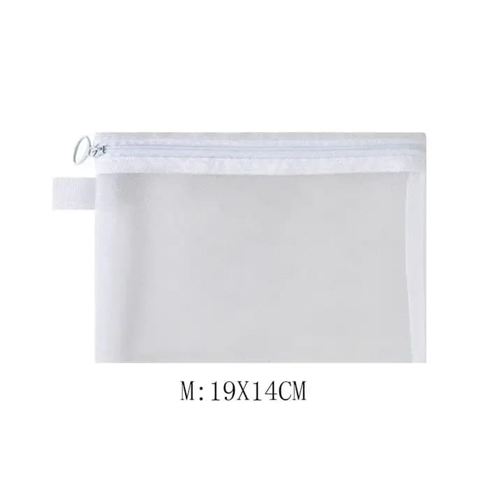 Mode petit grand organisateur noir pochette de toilette et de maquillage maille transparente fermeture éclair sac