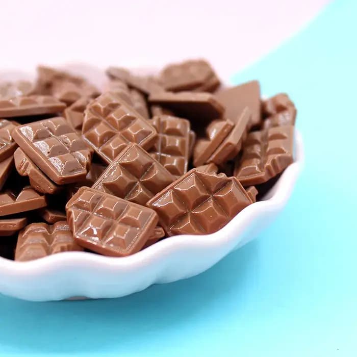 20 pièces ongles mignon breloques résine chocolat en forme